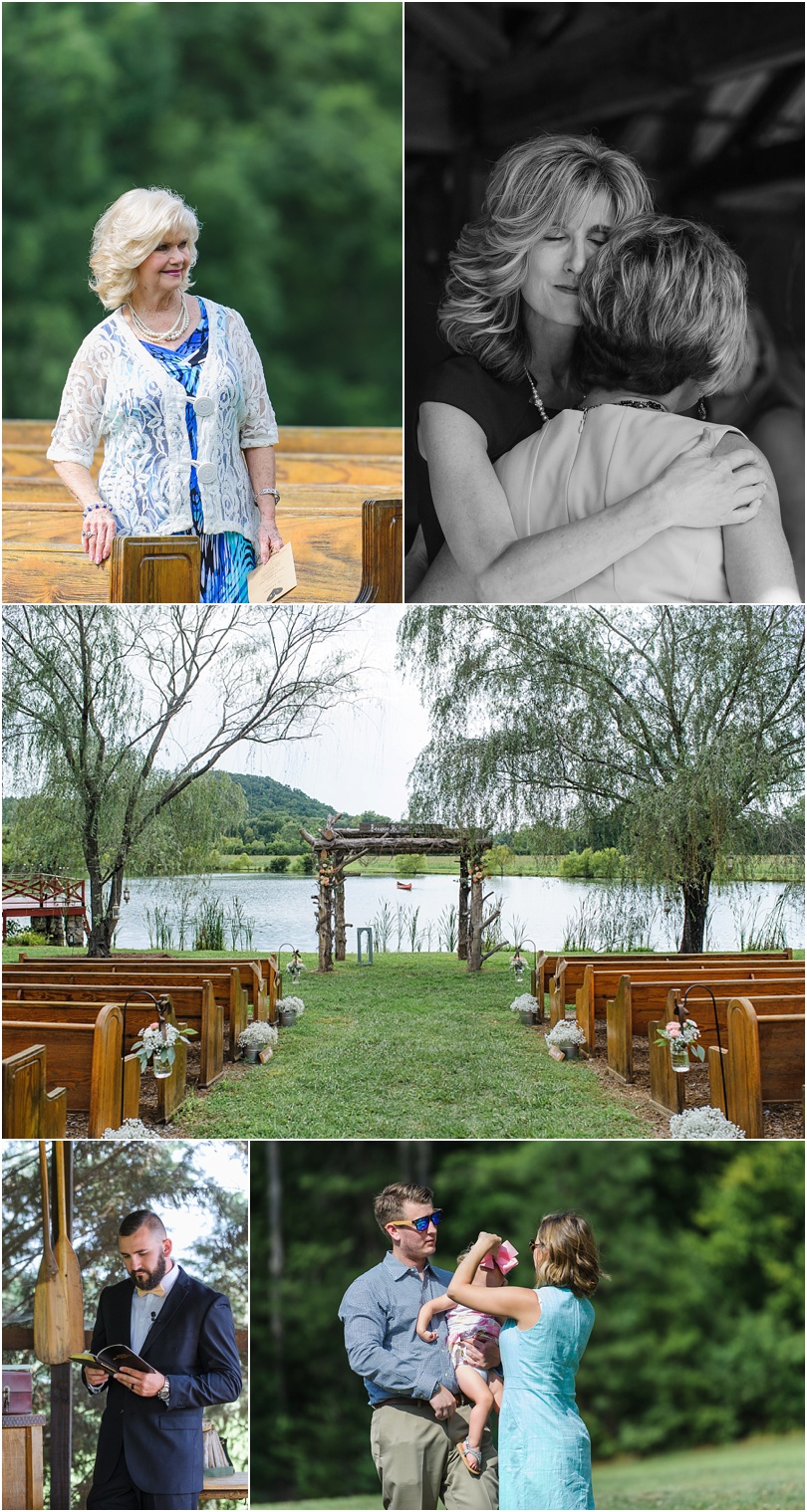 spring lake events wedding ceremony lined with church pews