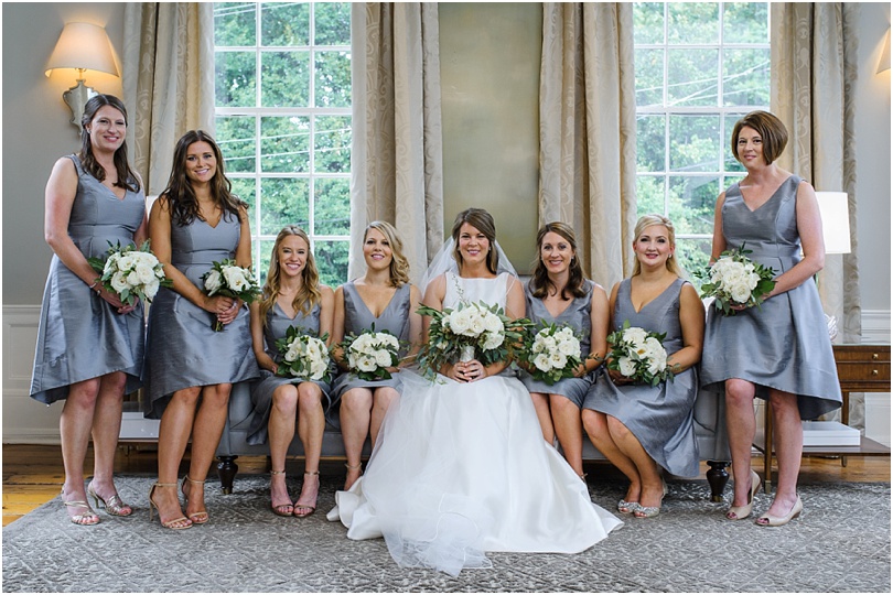 bridesmaid portraits in one of the many beautiful rooms at the estate in atlanta ga