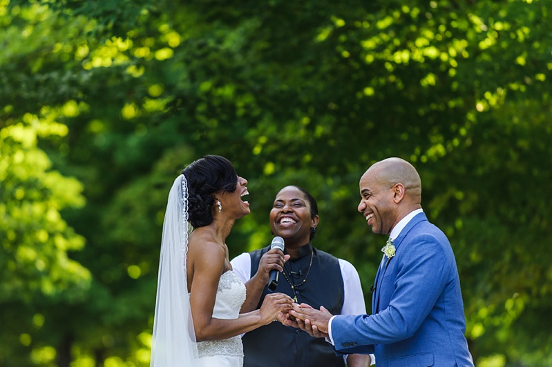 moment of laughter during the ceremony