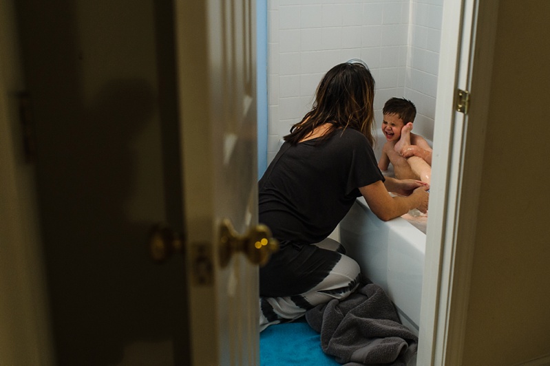 bath time with kids