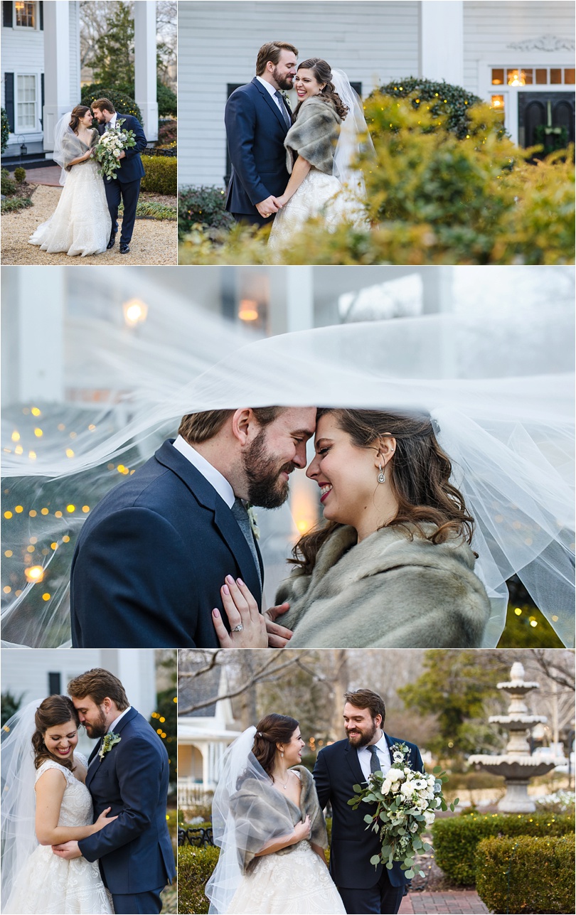 bride and groom portraits at founders mill in roswell