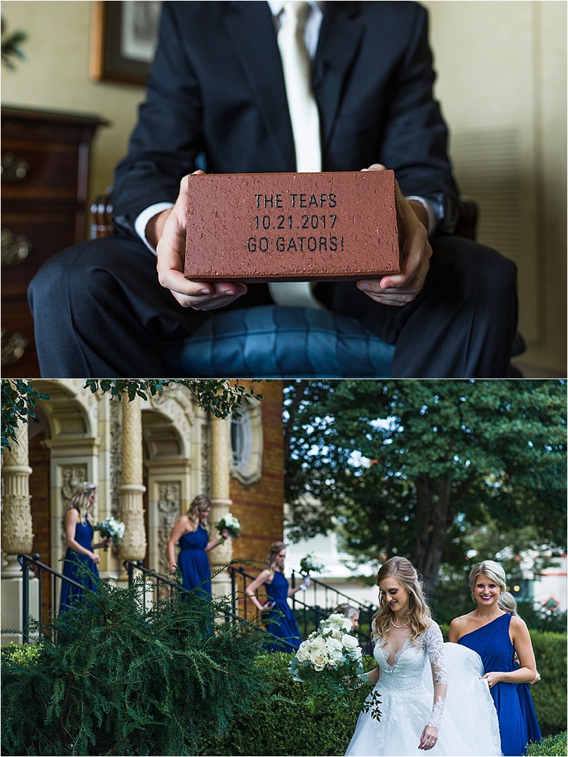 Stadium brick was a gift from bride